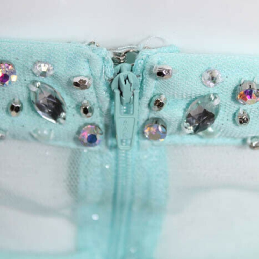 City Lights Mint jewel Rhinestone Sweetheart Gown - Picture 6 of 8